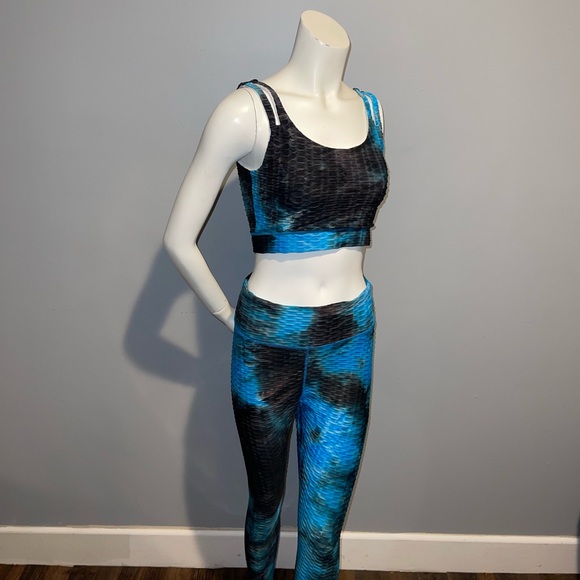 Gym attire Navy blue and Turquoise tie dye. - Picture 6 of 6
